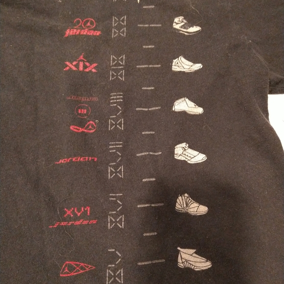 '08 Michael Jordan T-shirt L blk double sided measurement - Picture 12 of 12